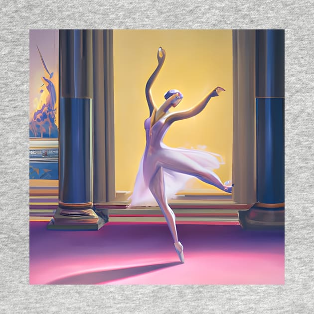 Ballerina Dancing Painting Olympus by druidwolfart